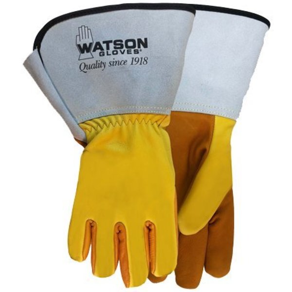 Watson Gloves Storm Glove Oil Resistant W/Gauntlet Cuff & Cut Shield-Small PR 407GCR-S